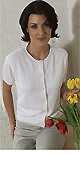 Short Sleeve Pointelle Mock Twin-Set