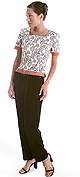 Square Neck Printed Shantique Pant Set